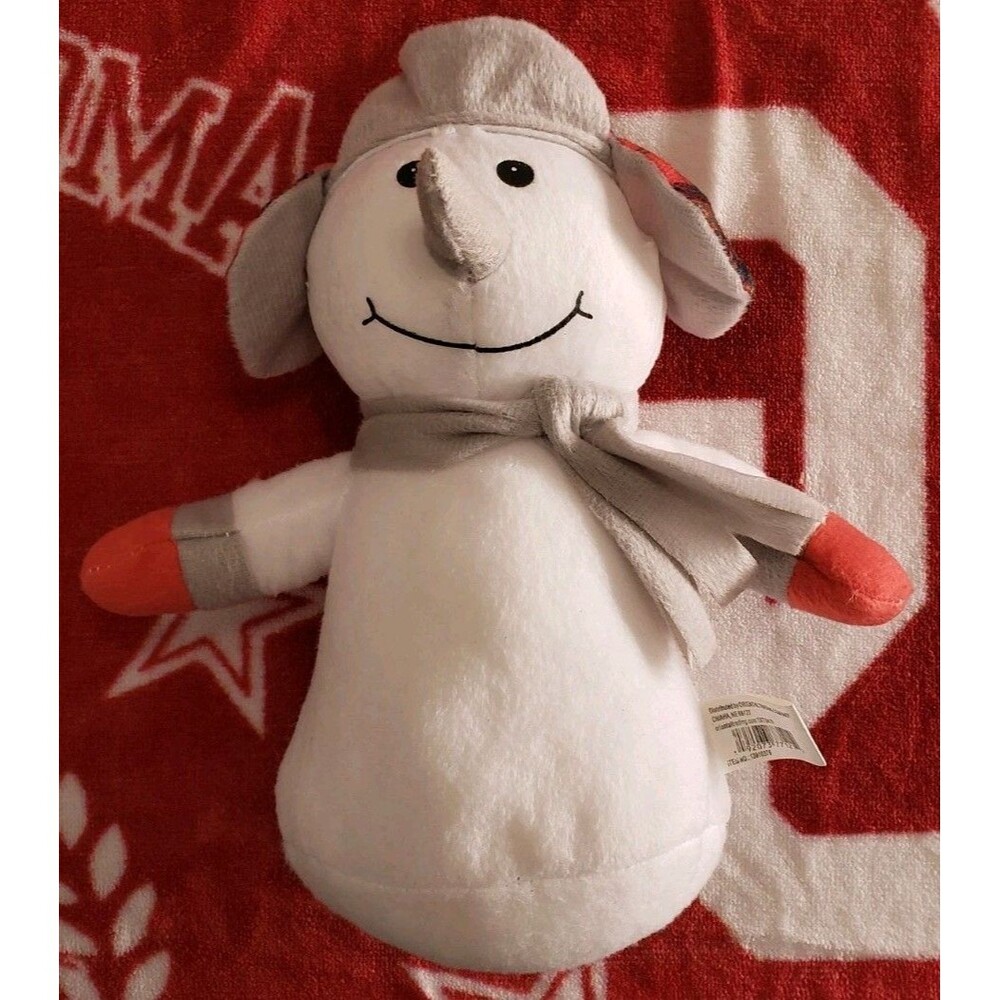 Oriental Trading Company Stuffed Snowman With Ear Flap Hat Gift For Christmas..